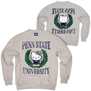 Hello Kitty Penn State University heather gray crew neck sweatshirt